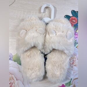 Comfy and Soft Open Toe Fluffy Slippers NWT